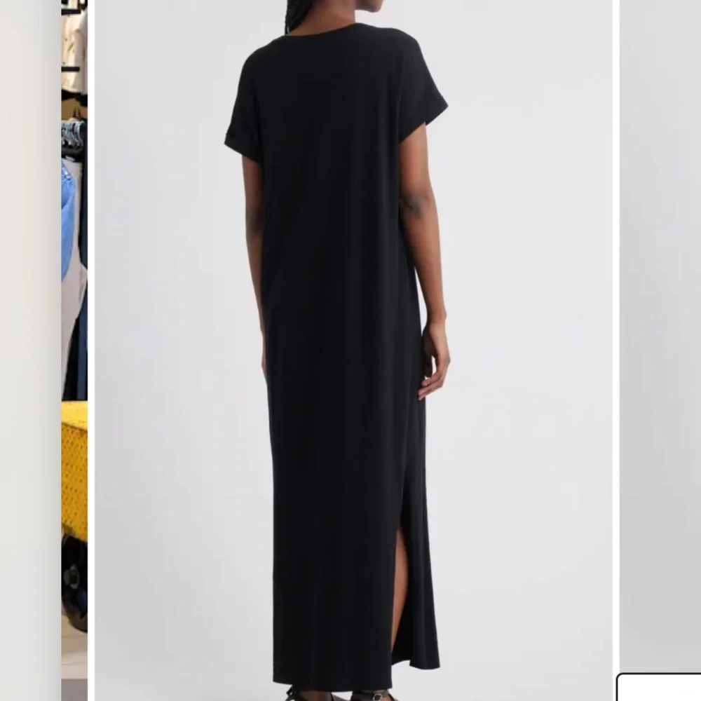 Treasure & Bond Black V-Neck Short Sleeve Maxi Dress - Picture 3 of 9
